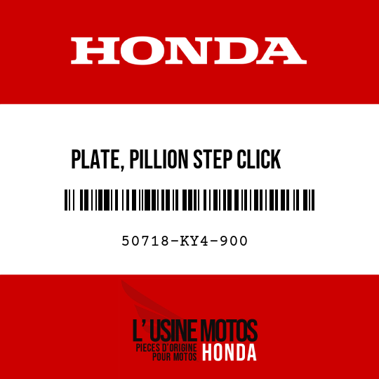 image de 50718-KY4-900 PLATE, PILLION STEP CLICK
