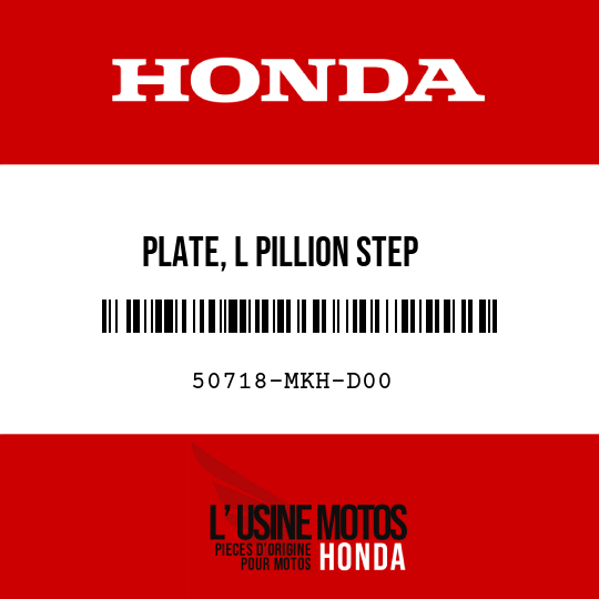 image de 50718-MKH-D00 PLATE, L PILLION STEP