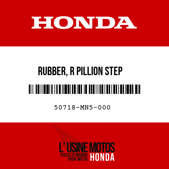 image de 50718-MN5-000 RUBBER, R PILLION STEP