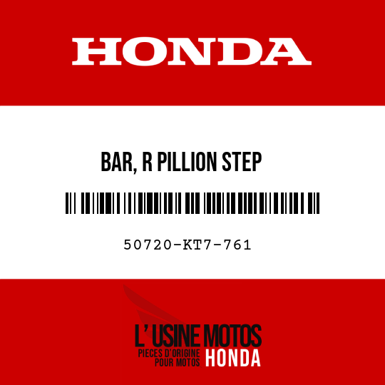 image de 50720-KT7-761 BAR, R PILLION STEP