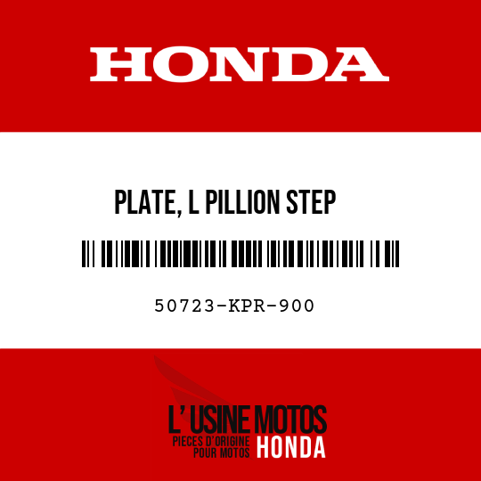 image de 50723-KPR-900 PLATE, L PILLION STEP