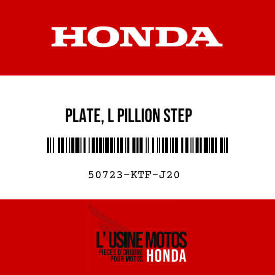 image de 50723-KTF-J20 PLATE, L PILLION STEP