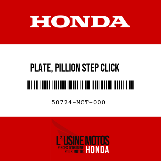 image de 50724-MCT-000 PLATE, PILLION STEP CLICK