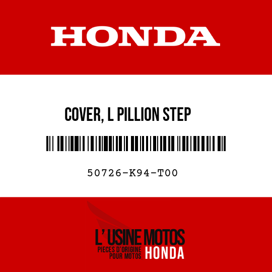 image de 50726-K94-T00 COVER, L PILLION STEP