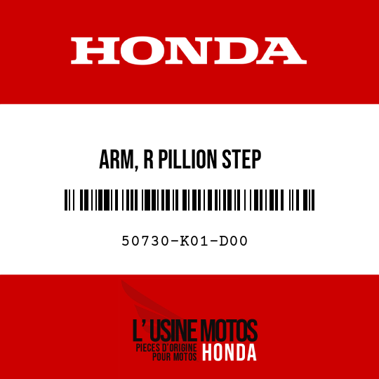 image de 50730-K01-D00 ARM, R PILLION STEP