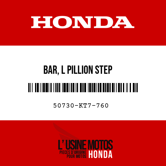 image de 50730-KT7-760 BAR, L PILLION STEP