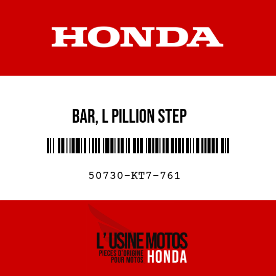 image de 50730-KT7-761 BAR, L PILLION STEP