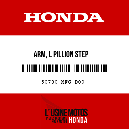 image de 50730-MFG-D00 ARM, L PILLION STEP