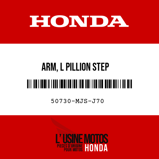 image de 50730-MJS-J70 ARM, L PILLION STEP