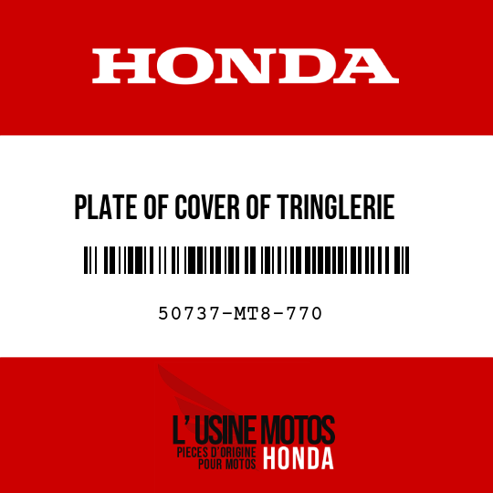 image de 50737-MT8-770 PLATE OF COVER OF TRINGLERIE