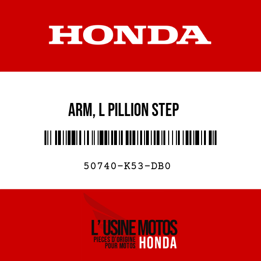 image de 50740-K53-DB0 ARM, L PILLION STEP
