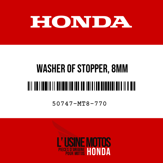 image de 50747-MT8-770 WASHER OF STOPPER, 8MM