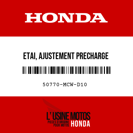 image de 50770-MCW-D10 ETAI, AJUSTEMENT PRECHARGE