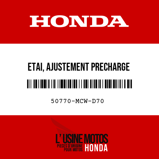 image de 50770-MCW-D70 ETAI, AJUSTEMENT PRECHARGE