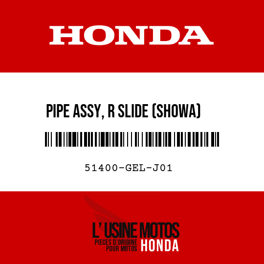 image de 51400-GEL-J01 PIPE ASSY, R SLIDE (SHOWA)