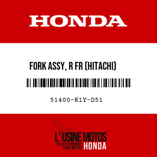 image de 51400-K1Y-D51 FORK ASSY, R FR (HITACHI)