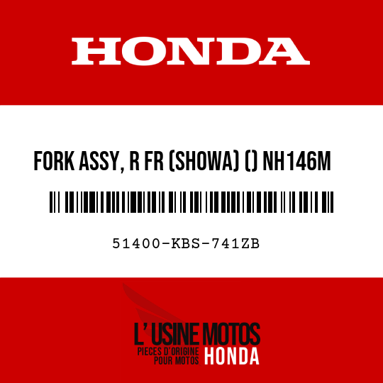image de 51400-KBS-741ZB FORK ASSY, R FR (SHOWA) () NH146M (NH146M ACCURATE SILVER METALLIC)