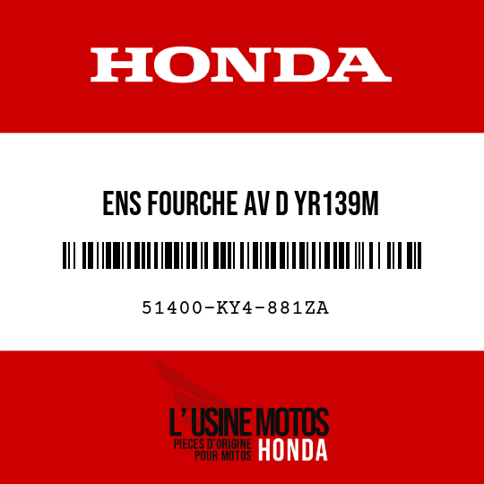 image de 51400-KY4-881ZA ENS FOURCHE AV D YR139M 
