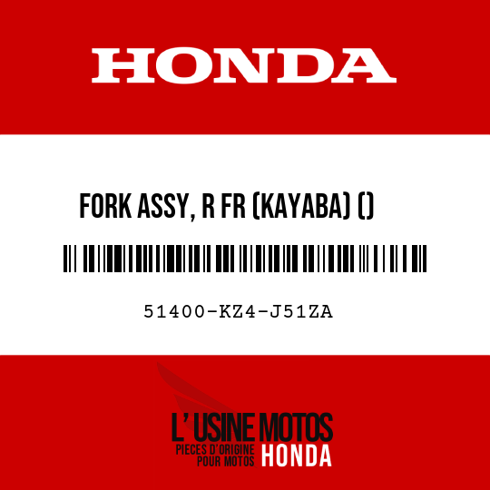 image de 51400-KZ4-J51ZA FORK ASSY, R FR (KAYABA) () TNATURAL  (TNATURAL NATURAL)