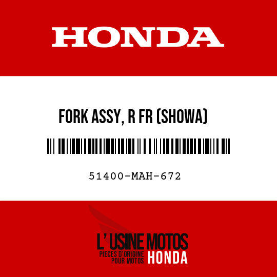 image de 51400-MAH-672 FORK ASSY, R FR (SHOWA)