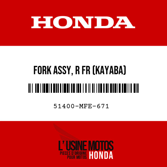 image de 51400-MFE-671 FORK ASSY, R FR (KAYABA)