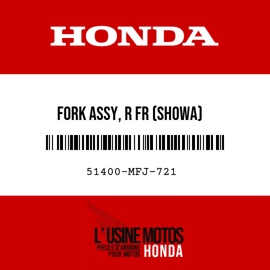 image de 51400-MFJ-721 FORK ASSY, R FR (SHOWA)