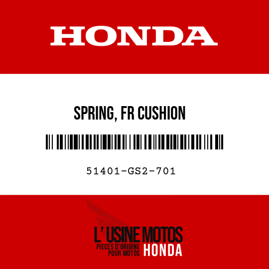 image de 51401-GS2-701 SPRING, FR CUSHION (285N/MM,0285KGF/MM)