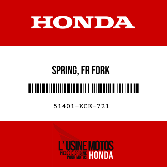 image de 51401-KCE-721 SPRING, FR FORK
