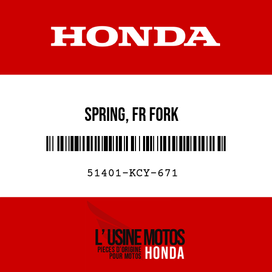 image de 51401-KCY-671 SPRING, FR FORK
