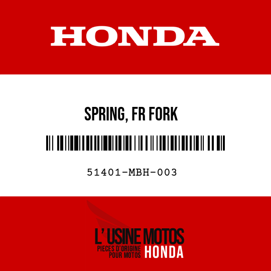 image de 51401-MBH-003 SPRING, FR FORK