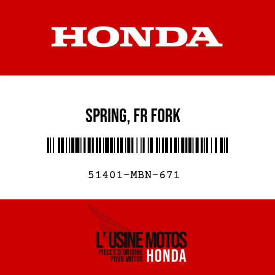 image de 51401-MBN-671 SPRING, FR FORK