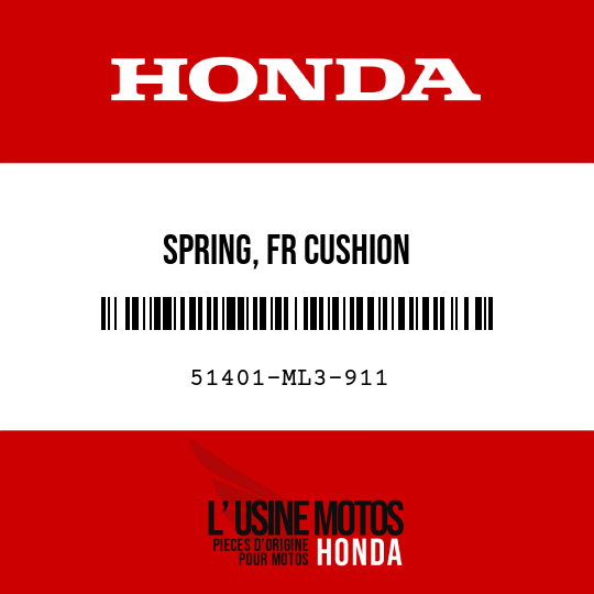 image de 51401-ML3-911 SPRING, FR CUSHION (412N/MM,042KGF/MM)