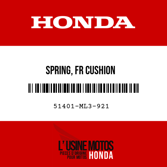image de 51401-ML3-921 SPRING, FR CUSHION (392N/MM,040KGF/MM)