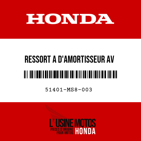 image de 51401-MS8-003 RESSORT A D'AMORTISSEUR AV