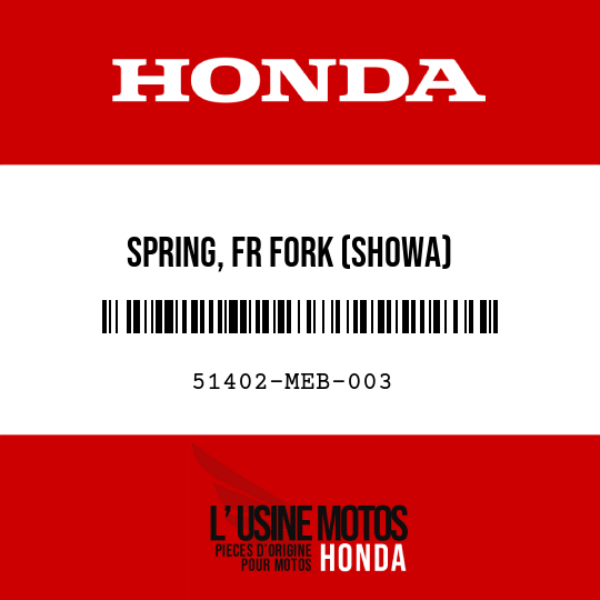 image de 51402-MEB-003 SPRING, FR FORK (SHOWA) (441N/MM,045KGF/MM)