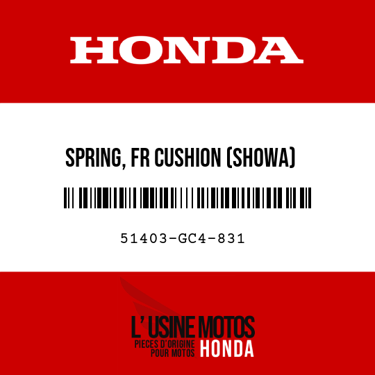 image de 51403-GC4-831 SPRING, FR CUSHION (SHOWA) (275N/MM,028KGF/MM 6GROOVES)