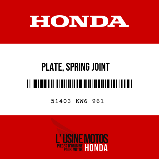 image de 51403-KW6-961 PLATE, SPRING JOINT