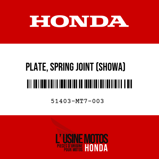 image de 51403-MT7-003 PLATE, SPRING JOINT (SHOWA)