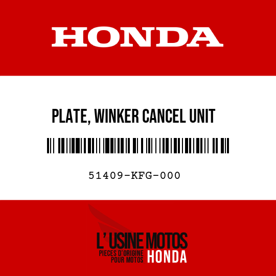 image de 51409-KFG-000 PLATE, WINKER CANCEL UNIT