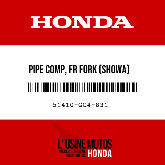 image de 51410-GC4-831 PIPE COMP, FR FORK (SHOWA)