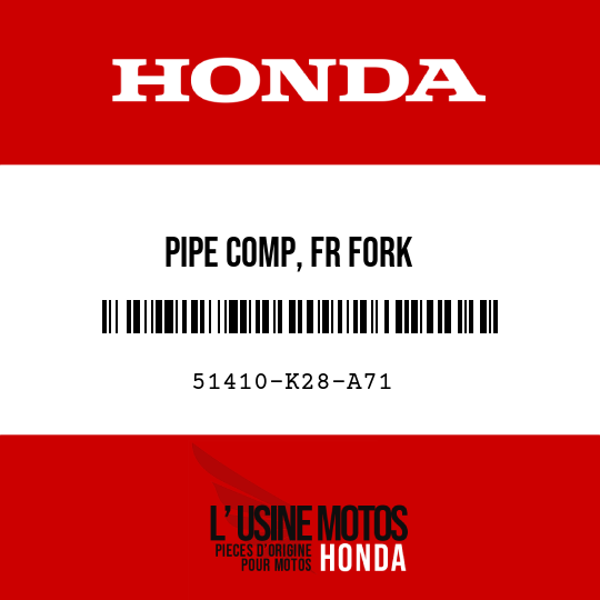 image de 51410-K28-A71 PIPE COMP, FR FORK