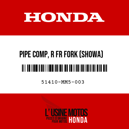 image de 51410-MM5-003 PIPE COMP, R FR FORK (SHOWA)