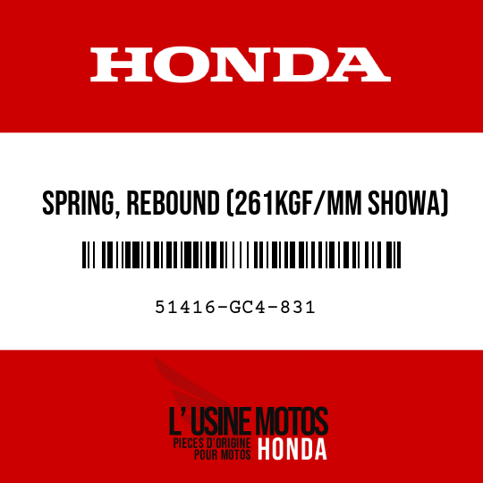 image de 51416-GC4-831 SPRING, REBOUND (261KGF/MM SHOWA)