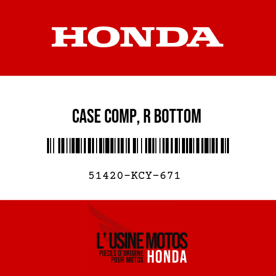 image de 51420-KCY-671 CASE COMP, R BOTTOM