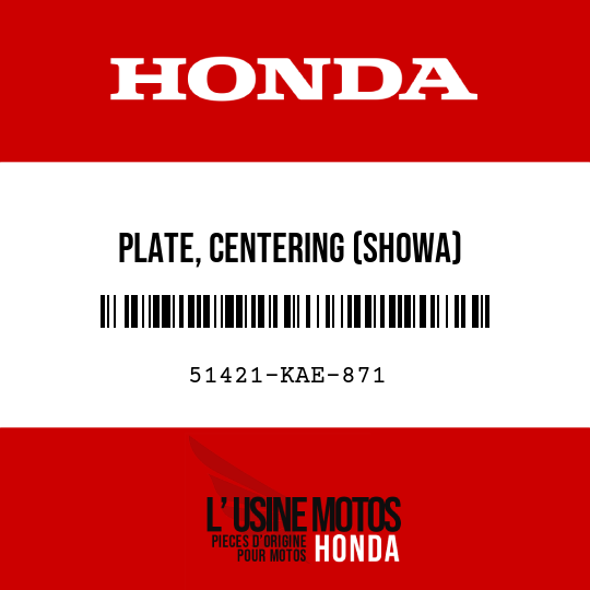 image de 51421-KAE-871 PLATE, CENTERING (SHOWA)