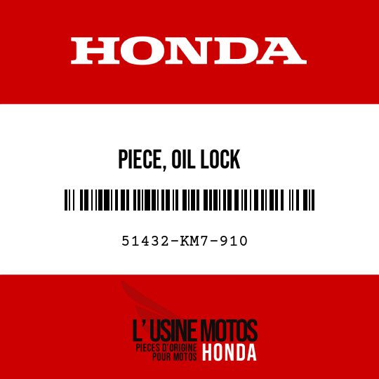 image de 51432-KM7-910 PIECE, OIL LOCK