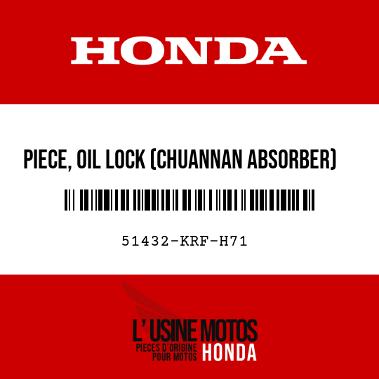 image de 51432-KRF-H71 PIECE, OIL LOCK (CHUANNAN ABSORBER)