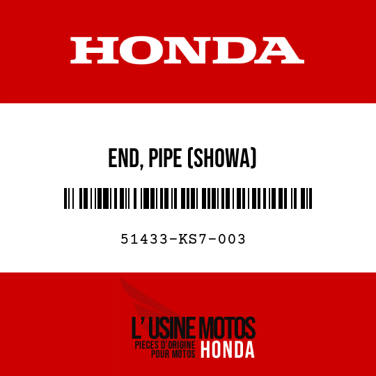 image de 51433-KS7-003 END, PIPE (SHOWA)