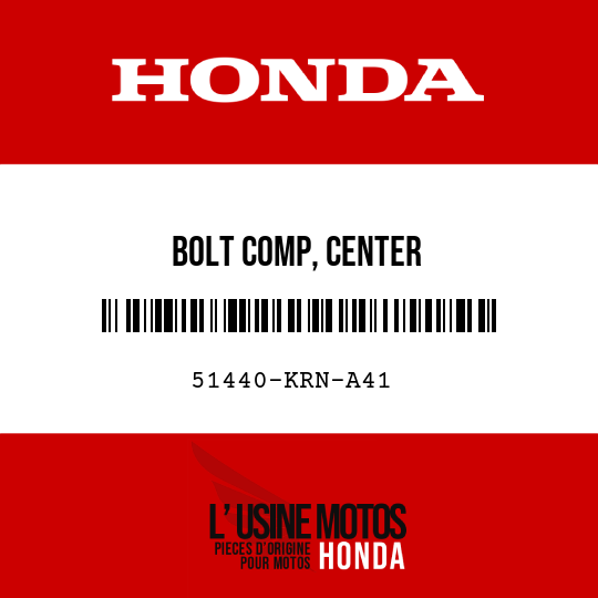 image de 51440-KRN-A41 BOLT COMP, CENTER
