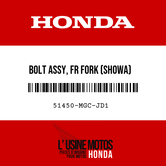 image de 51450-MGC-JD1 BOLT ASSY, FR FORK (SHOWA)